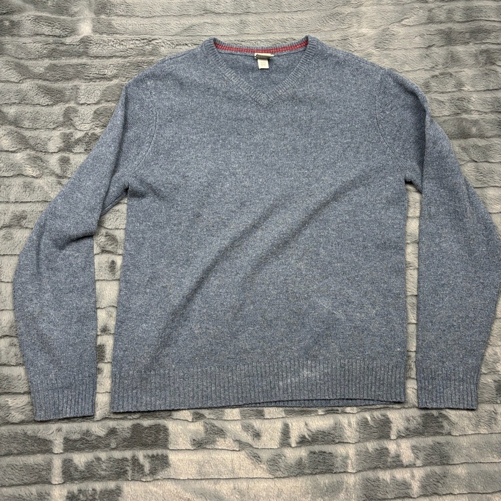 Old Navy Mens Blue Lambswool Blend V-Neck Sweater Small 301371 Q4/04